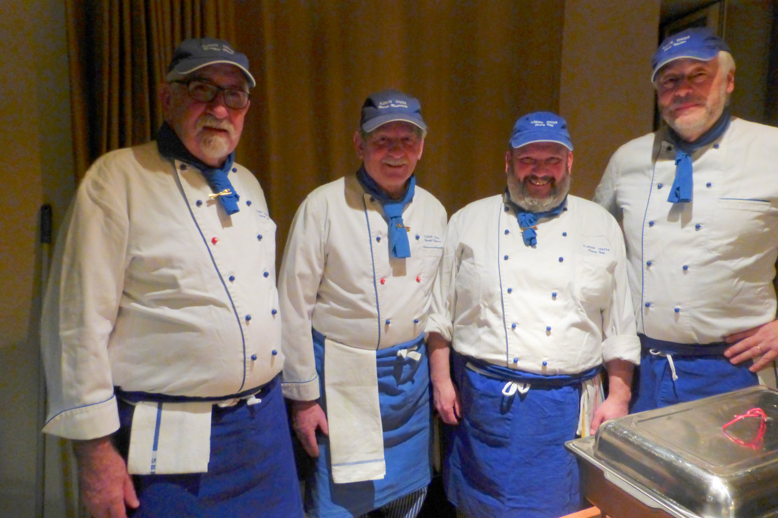 Die Verantwortlichen für das gute Menü: Schaggi, Andi, Franz und Hanspeter von der Florian Küche Muttenz