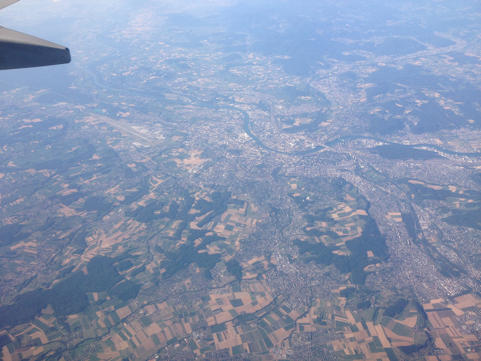 Basel aus dem Flugzeug