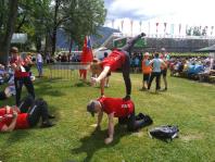 Warten auf die verschobene Eröffnungsfeier