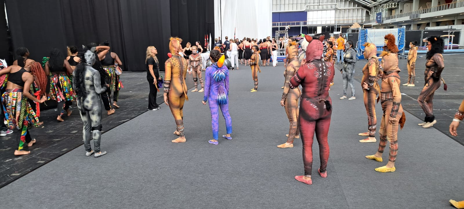 Backstage an der Gymnaestrada