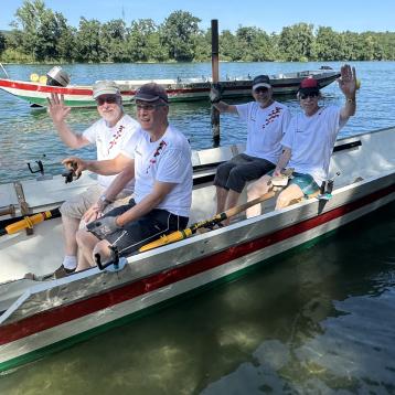 Das Team «Freitagsturner» mit Karl, Bruno, Geri und Peter