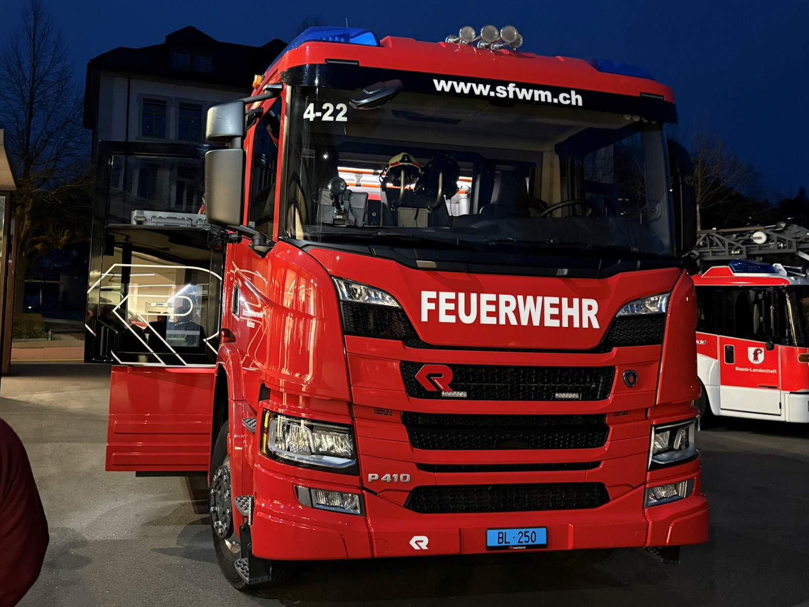 Eines der 15 Feuerwehrautos