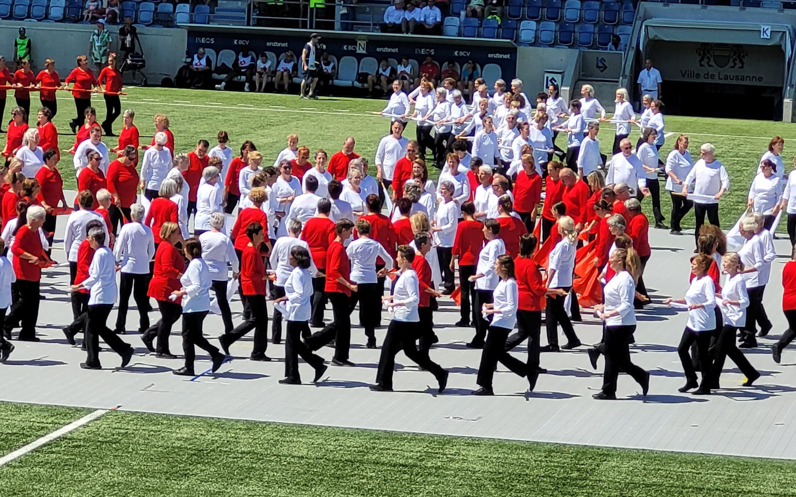 Aufstellung zum ersten Kreis