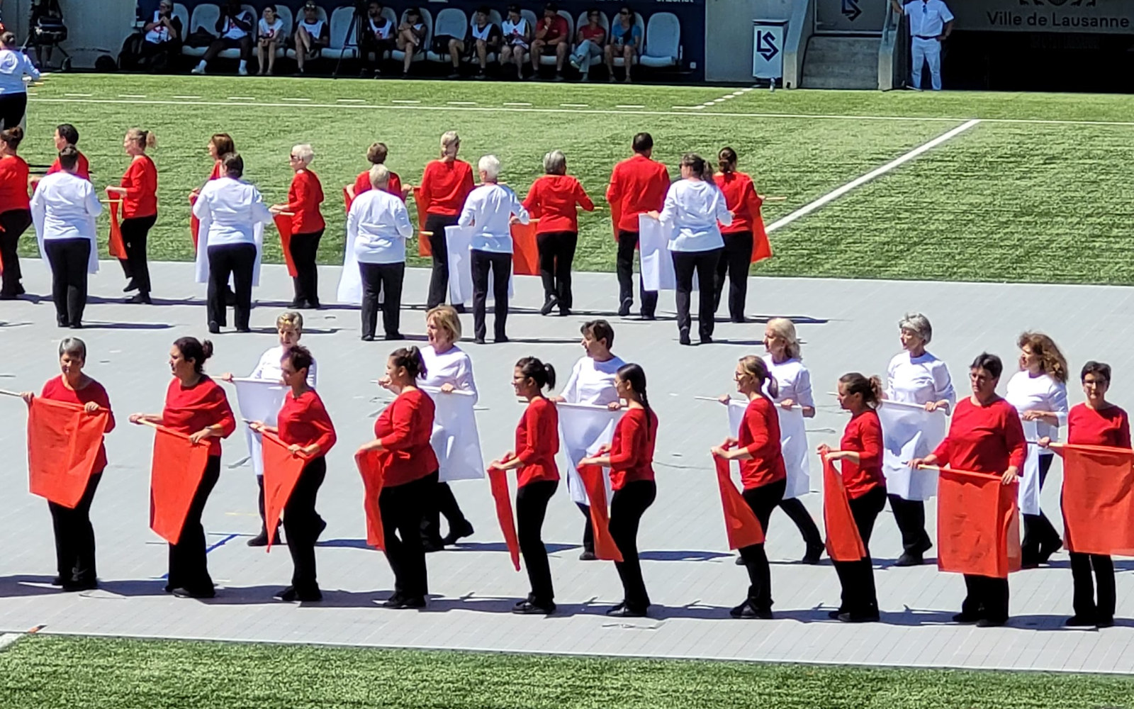 Aufstellung in Reihen