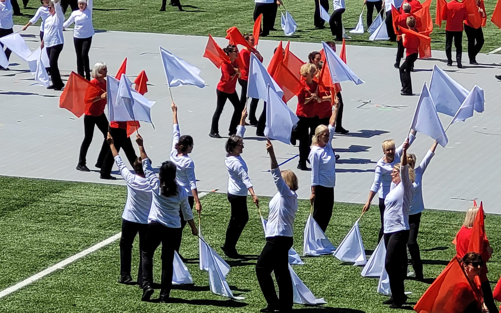 Kleine Kreise nach der Kreuz-Aufstellung