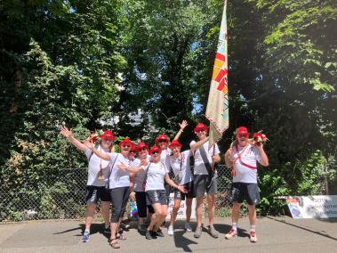 Bereit für den Umszug durch Lausanne