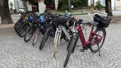 Unsere Velos vor dem Start