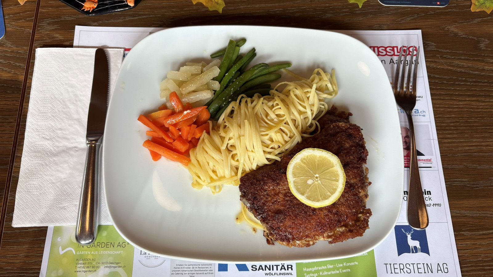 Das Cordon Bleu im Rütihof (das war die kleinere Portion!)